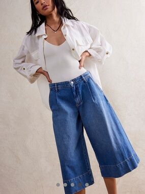 We The Free Wide-Leg Cropped Jeans size 29Long